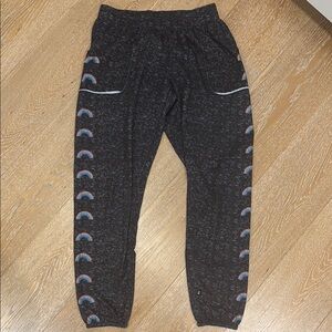 Terez Black Rainbow Print Joggers